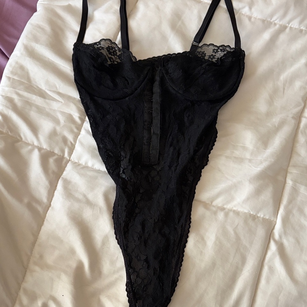 Black Lace Underwire Bodysuit - Women Intimates & Sleepwear